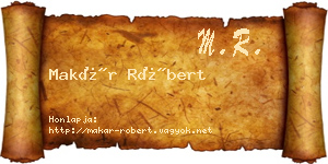 Makár Róbert névjegykártya